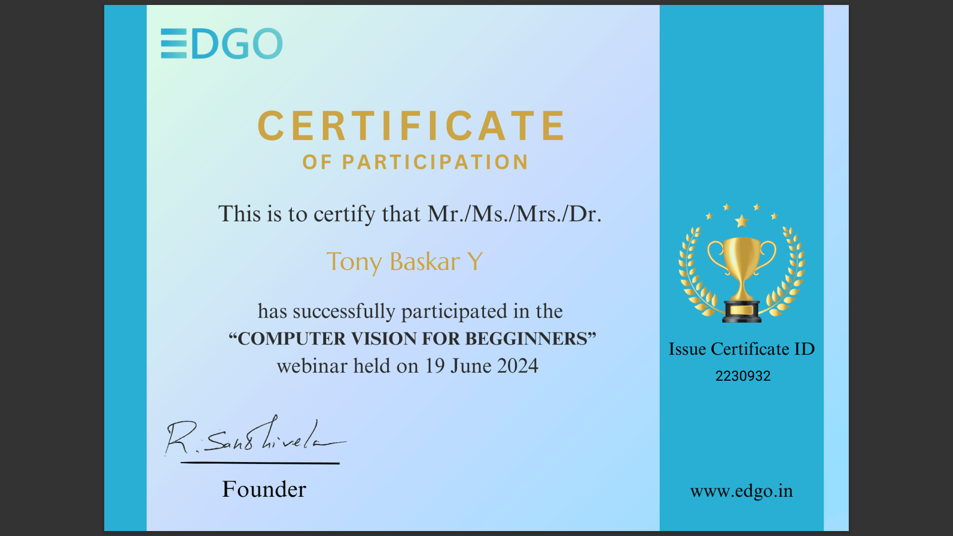 Certificate 4